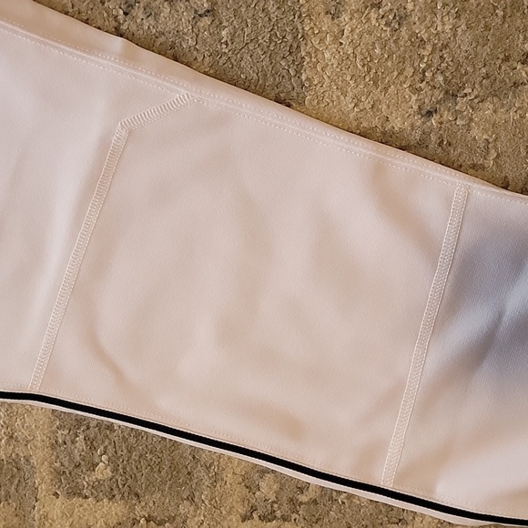 White straight leg Baseball Pants with stripe - Picture 4 of 7